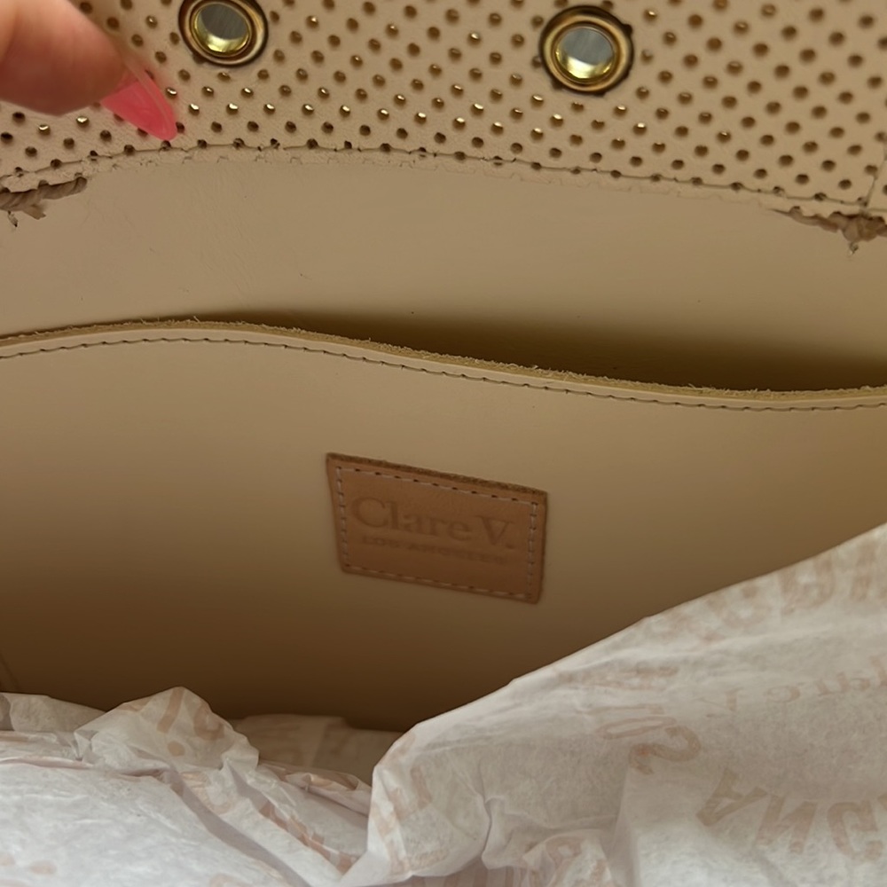 Clare V Choupette Cream Perf Bag - Picture 6 of 8